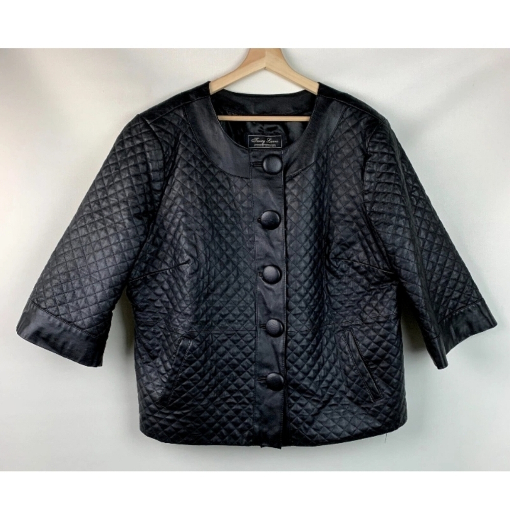 Terry Lewis Classic Luxuries Quilted Genuine Leather Jacket L